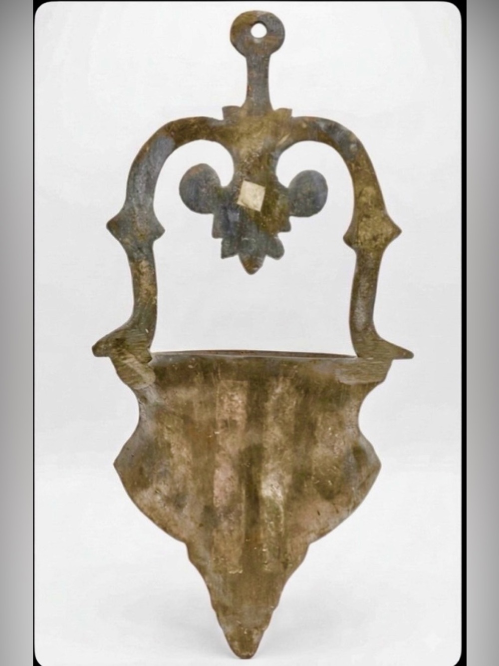 Antique brass holy water font.Can be used as planter. - Picture 2 of 4